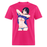 Manga Anime Waifu Japanese sexy Girl Ahegao Cosplay Hentai Ecchi T-Shirt - fuchsia