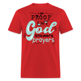 God answers prayers shirt Catholic Religious Faith Jesus T-Shirt size S-6XL - red