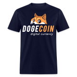 Dogecoin T Shirt Tee Wallstreetbets Doge Coin Crypto Bitcoin T-Shirt Size S-6XL - navy
