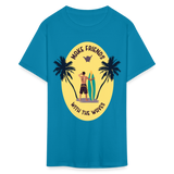 Make Friends with the Waves shirt Beach Surfing Lover T-Shirt Size S-6XL - turquoise
