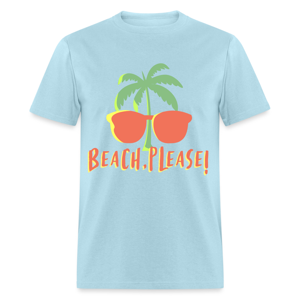 Beach Please shirt Funny Surf Surfer Surfing T-Shirt Size S-6XL - powder blue