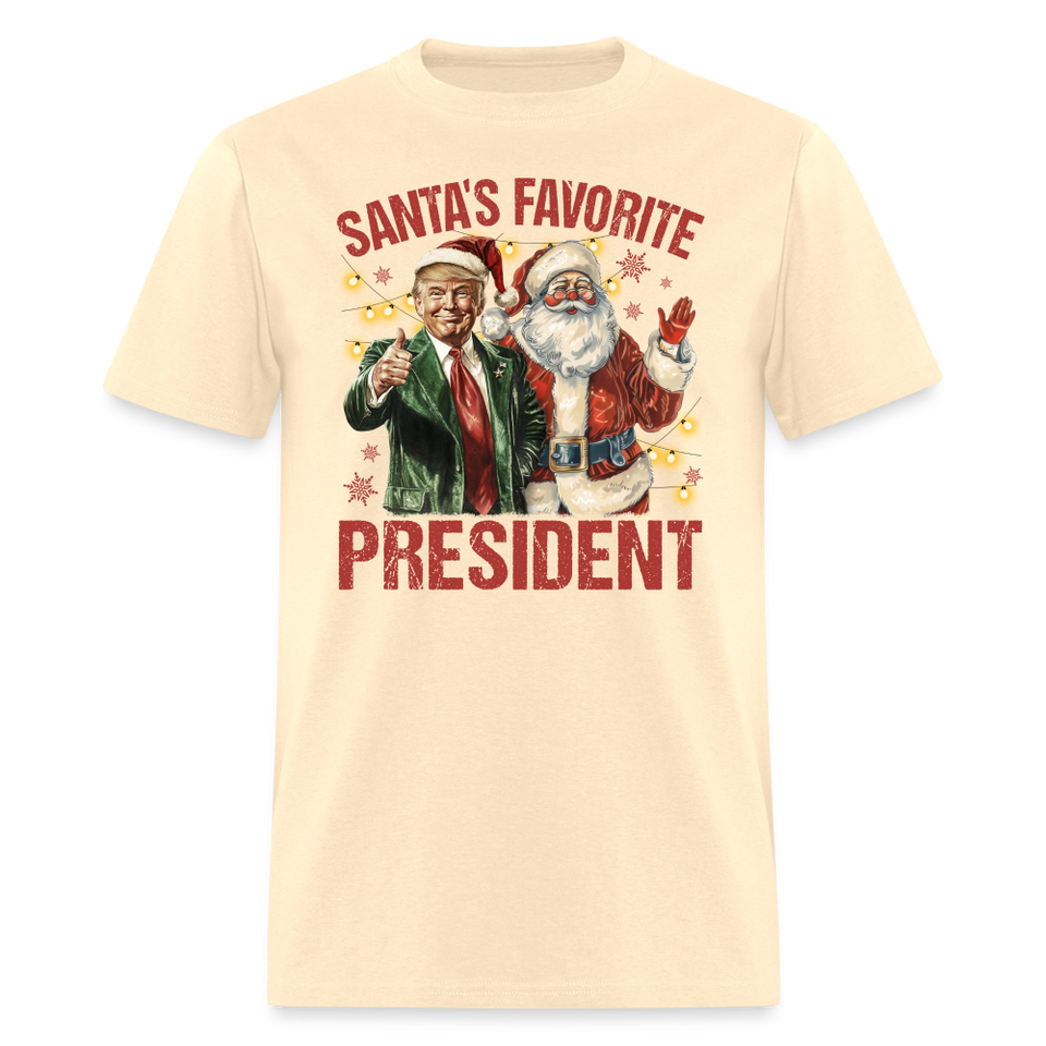 Santa's Favorite President shirt President Trump Christmas T-shirt size S-6XL - natural