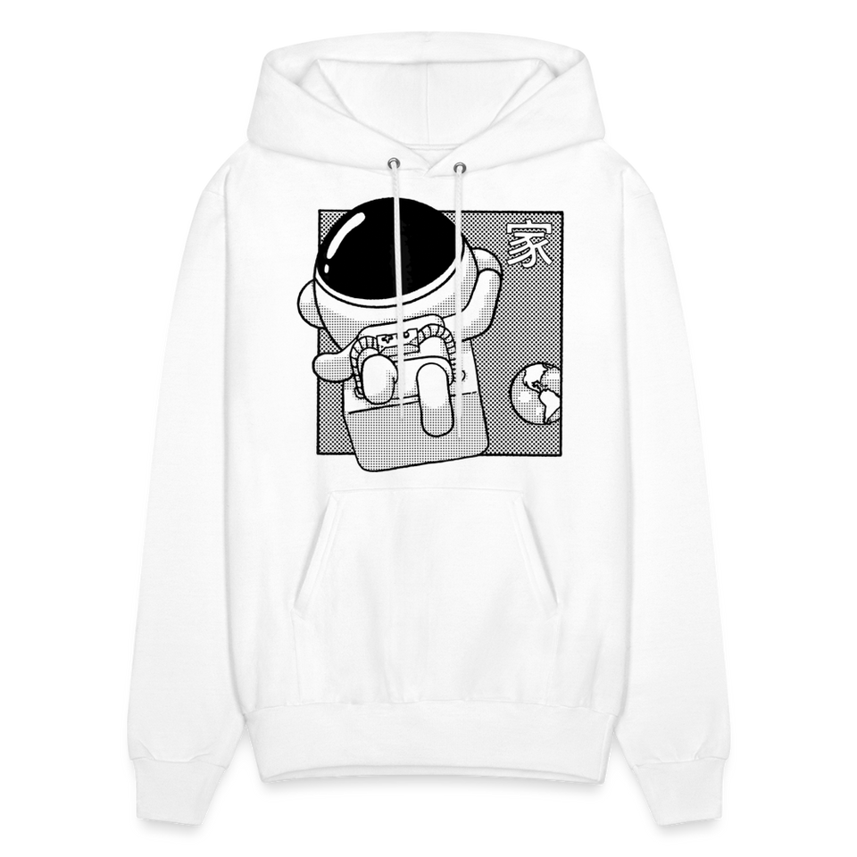 Space Astronaut to the moon outerspace Anime Earth Hoodie - white