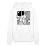Space Astronaut to the moon outerspace Anime Earth Hoodie - white