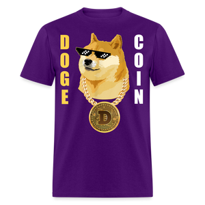 Dogecoin T Shirt Tee Wallstreetbets Doge Coin Crypto Bitcoin T-Shirt Size S-6XL - purple