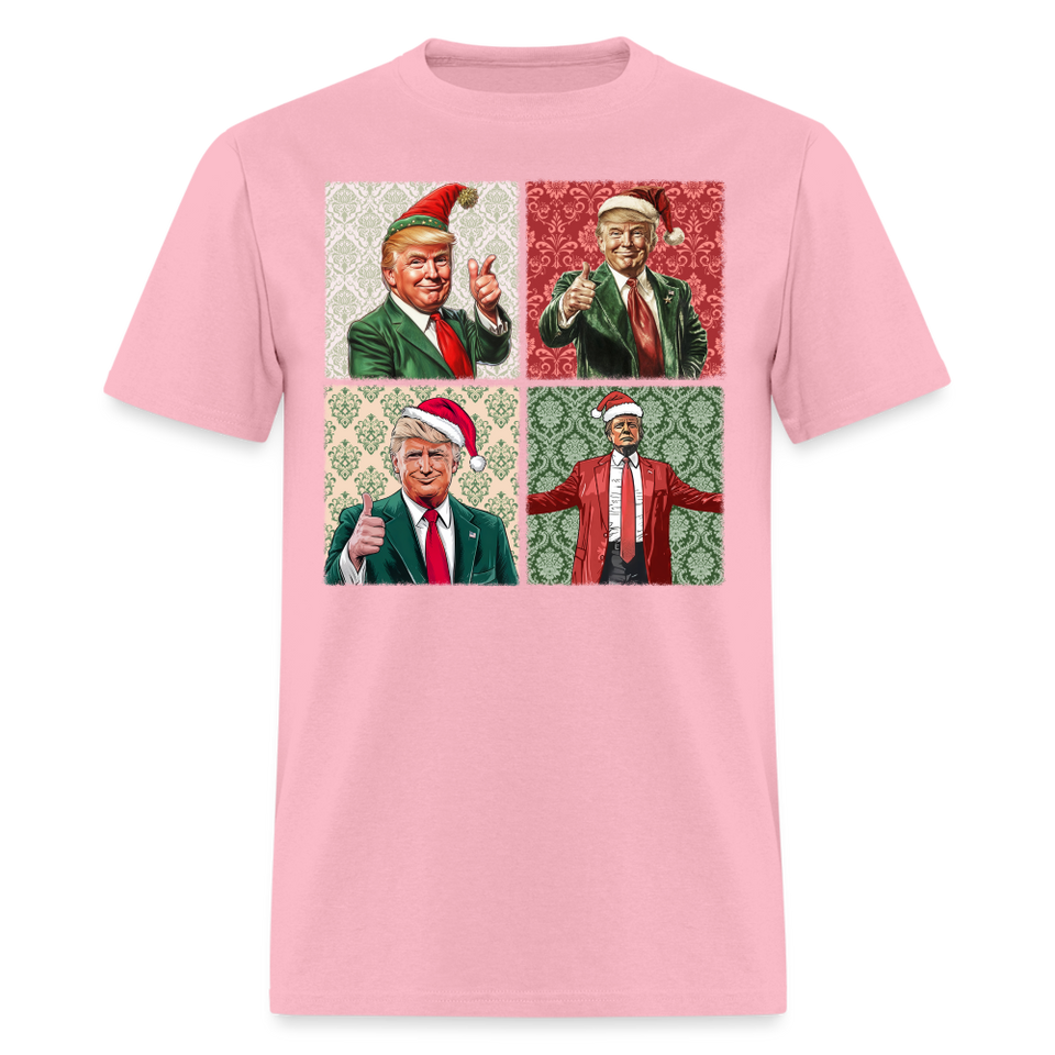 Christmas Trump shirt I'll be home for Christmas 45 47 2024 T-shirt size S-6XL - pink