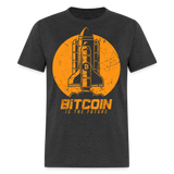 Bitcoin is The Future shirt BTC Spaceship Crypto Currency T-Shirt size S-6XL - heather black