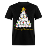 Funny Merry Quarantine Christmas Toilet Paper shirt Xmas Family T-Shirt - black
