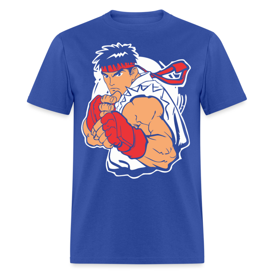 Classic Arcade shirt Video Game Retro Gamer Kung Fu Fighter Martial Arts T-Shirt - royal blue
