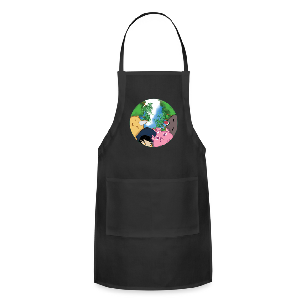 Axie Apron Cute Axie Gamers Gift Adjustable Apron - black