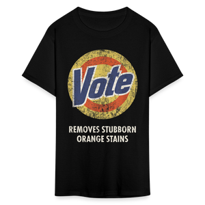 Anti-Trump Vote Shirt Removes Stubborn Orange Stains Funny Detergent T-Shirt - black