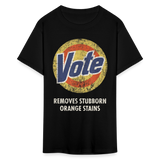 Anti-Trump Vote Shirt Removes Stubborn Orange Stains Funny Detergent T-Shirt - black