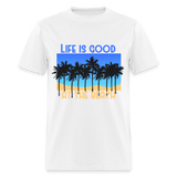 Life is Good at the Beach shirt Surfer Sunset Beach Ocean T-Shirt Size S-6XL - white