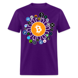 Bitcoin shirt BTC ETH LTC XMR Hodlers Decentralized Crypto Altcoin T-Shirt S-6XL - purple