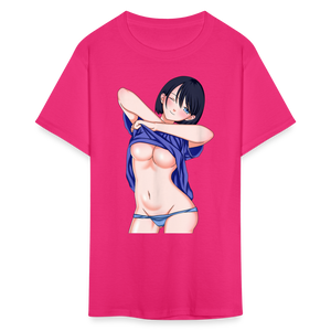 Manga Anime Waifu Japanese sexy Girl Ahegao Cosplay Hentai Ecchi T-Shirt - fuchsia
