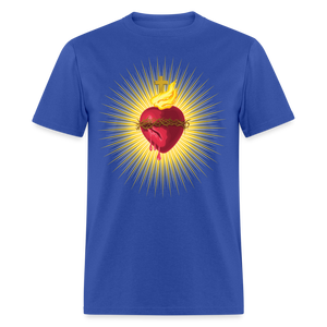 The Sacred Heart of Jesus Christ Shirt Religious Catholic T-shirt Size S-6XL - royal blue