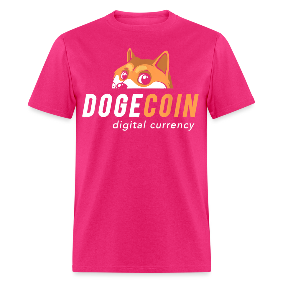 Dogecoin T Shirt Tee Wallstreetbets Doge Coin Crypto Bitcoin T-Shirt Size S-6XL - fuchsia