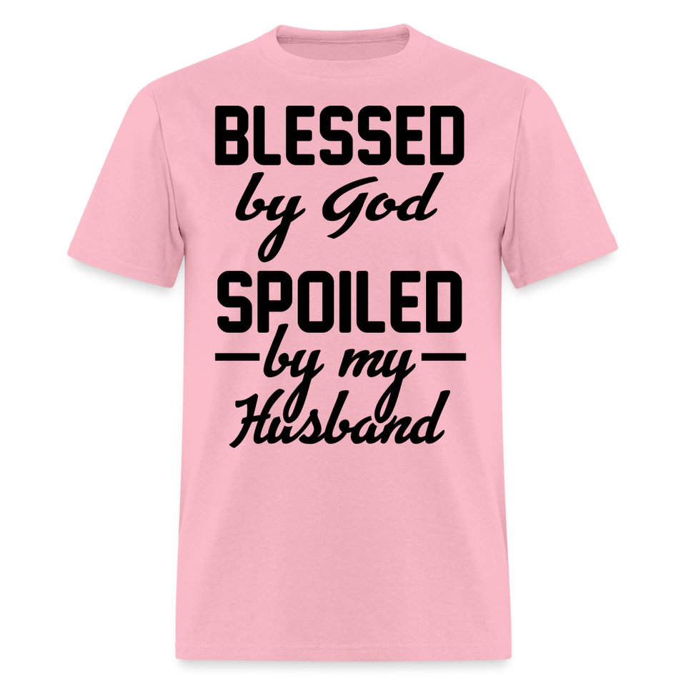 Blessed by God shirt Catholic Religious T-Shirt size S-6XL - pink