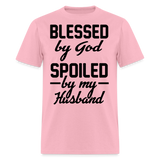 Blessed by God shirt Catholic Religious T-Shirt size S-6XL - pink