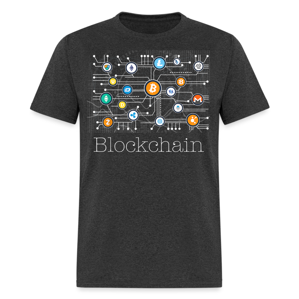 Bitcoin Blockchain shirt BTC ETH LTC XMR Altcoin Hodlers Crypto T-Shirt S-6XL - heather black