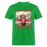Funny Daddy's Home Trump 2024 I'll be home for Christmas T-Shirt size S-6XL - bright green