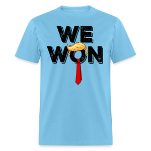 Trump Won Get Over It 2024 shirt Let that sink in T-Shirt size S-6XL - aquatic blue