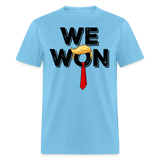 Trump Won Get Over It 2024 shirt Let that sink in T-Shirt size S-6XL - aquatic blue