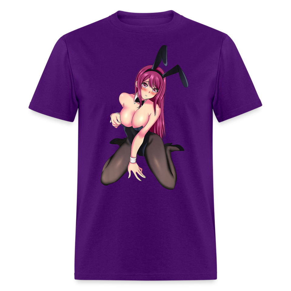 Perfect Pretty Playgirl Anime shirt Bunny Sexy Girl Ahegao Hentai Ecchi T-Shirt - purple