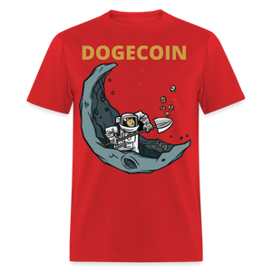 Dogecoin To the Moon Miner shirt Doge Mining HODL Crypto T-Shirt Size S-6XL - red