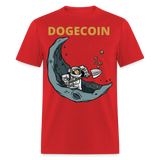 Dogecoin To the Moon Miner shirt Doge Mining HODL Crypto T-Shirt Size S-6XL - red