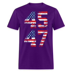 President Donald Trump 45 47 2024 shirt Vintage USA Flag Pro Trump Tee Gifts - purple
