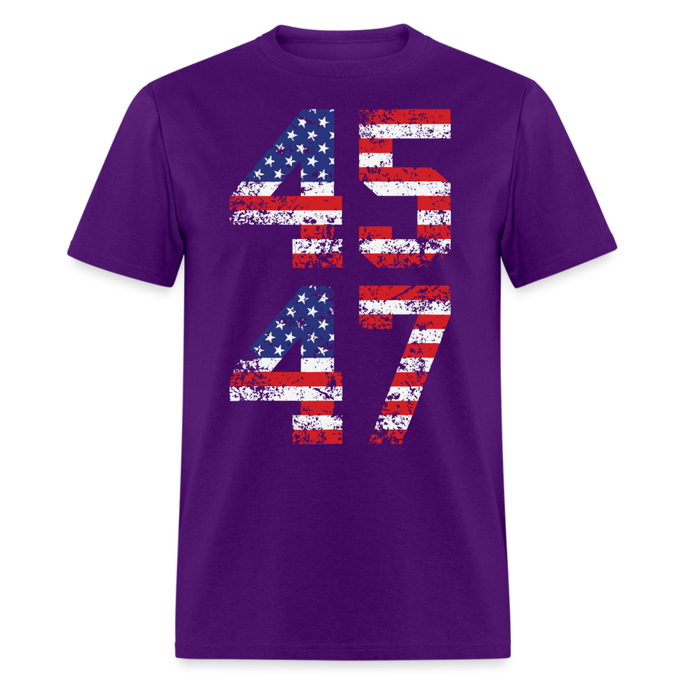 President Donald Trump 45 47 2024 shirt Vintage USA Flag Pro Trump Tee Gifts - purple