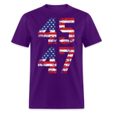 President Donald Trump 45 47 2024 shirt Vintage USA Flag Pro Trump Tee Gifts - purple