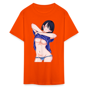 Manga Anime Waifu Japanese sexy Girl Ahegao Cosplay Hentai Ecchi T-Shirt - orange