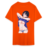 Manga Anime Waifu Japanese sexy Girl Ahegao Cosplay Hentai Ecchi T-Shirt - orange