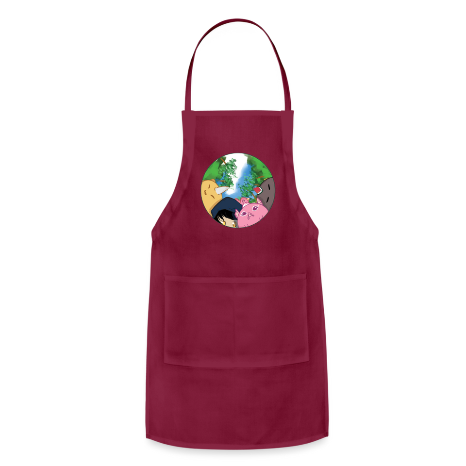 Axie Apron Cute Axie Gamers Gift Adjustable Apron - burgundy