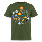 Bitcoin shirt BTC ETH LTC XMR Hodlers Decentralized Crypto Altcoin T-Shirt S-6XL - military green