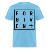 Forgiven shirt Catholic Religious Cross Jesus Faith T-Shirt size S-6XL - aquatic blue