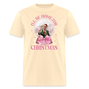 Funny Daddy's Home Trump Pink 2024 I'll be home for Christmas T-Shirt size S-6XL - natural