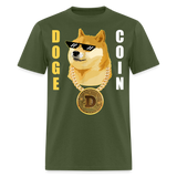 Dogecoin T Shirt Tee Wallstreetbets Doge Coin Crypto Bitcoin T-Shirt Size S-6XL - military green