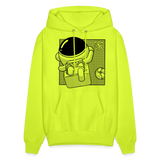 Space Astronaut to the moon outerspace Anime Earth Hoodie - safety green