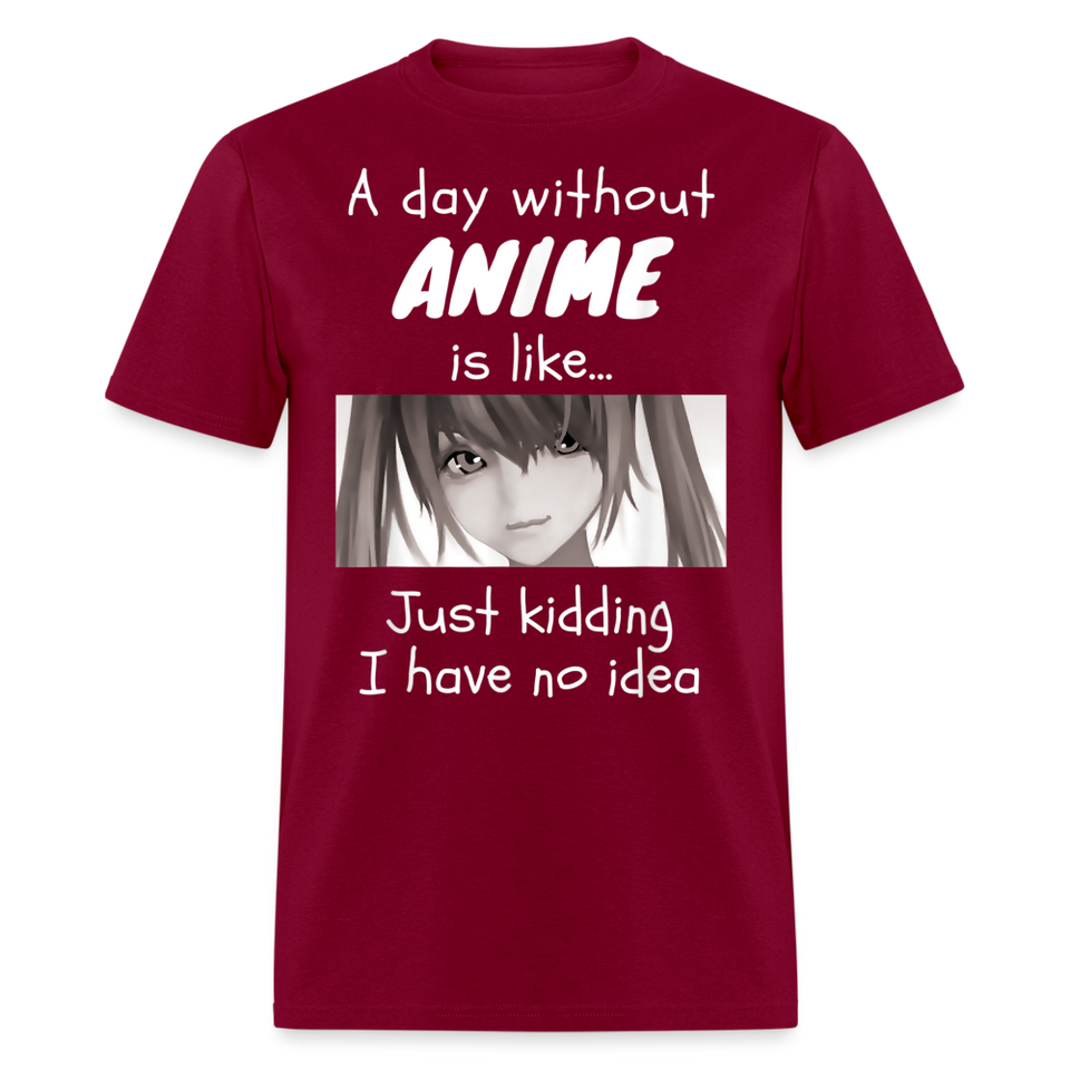 Anime Girls Women Funny Anime Outfits Cosplay Anime Humor T-Shirt - burgundy