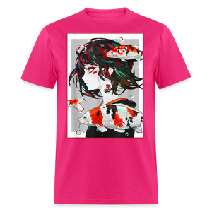 Anime Girl Cute Japanese Aesthetic shirt Anime Tee Otaku Fish Waifu Gift T-Shirt - fuchsia