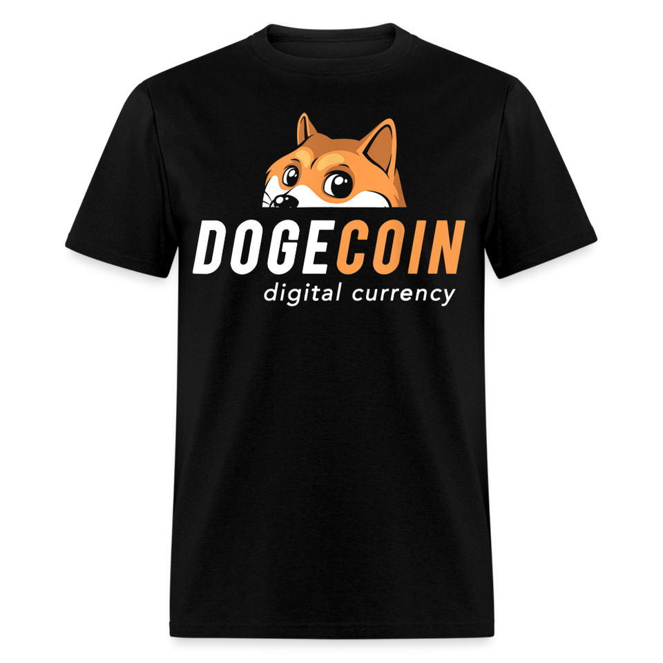 Dogecoin T Shirt Tee Wallstreetbets Doge Coin Crypto Bitcoin T-Shirt Size S-6XL - black