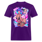 Pretty Anime Cute Demon shirt Sexy Devil Girl Ahegao Hentai Ecchi T-Shirt - purple