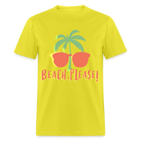 Beach Please shirt Funny Surf Surfer Surfing T-Shirt Size S-6XL - yellow