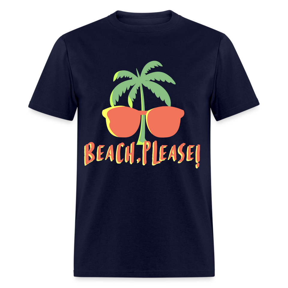 Beach Please shirt Funny Surf Surfer Surfing T-Shirt Size S-6XL - navy