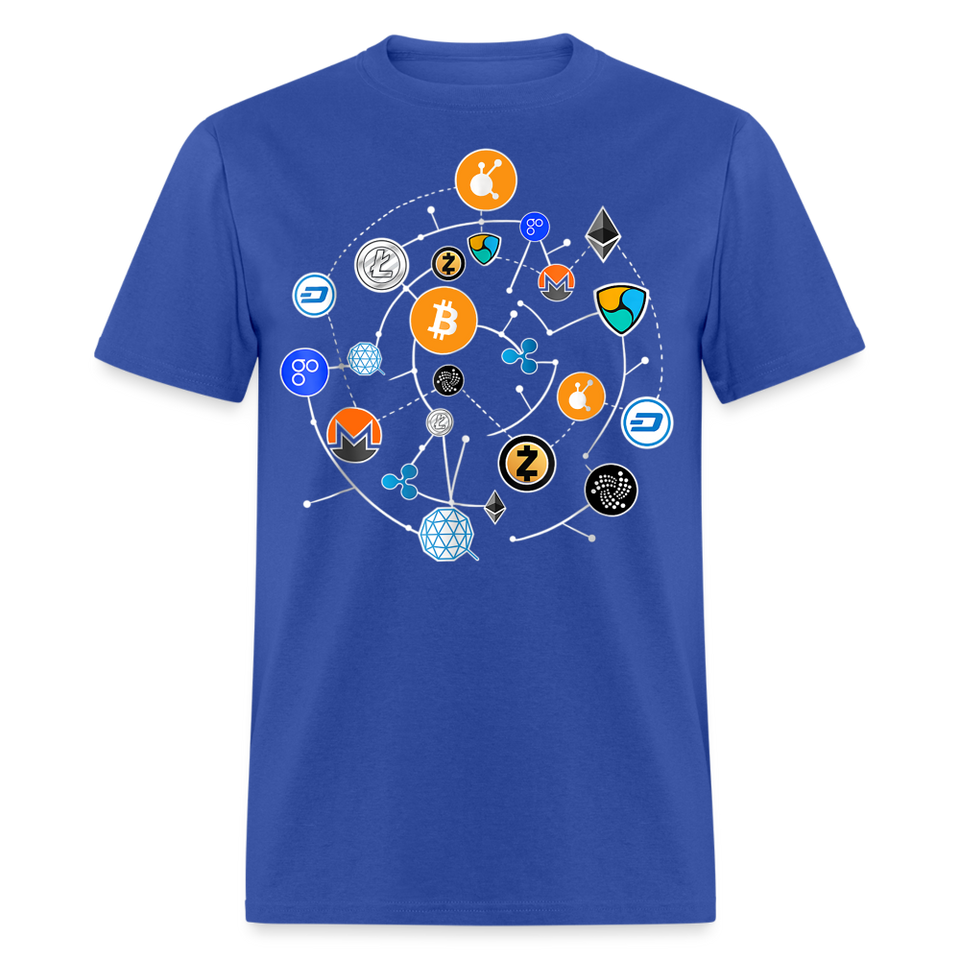 Bitcoin shirt BTC ETH LTC XMR Hodlers Decentralized Crypto Altcoin T-Shirt S-6XL - royal blue