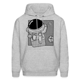 Space Astronaut to the moon outerspace Anime Earth Hoodie - heather gray