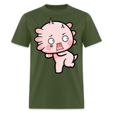 Cute Axolotl Lover Shirt Kawaii Pastel Goth Japan Anime Comic Lovely T-Shirt - military green